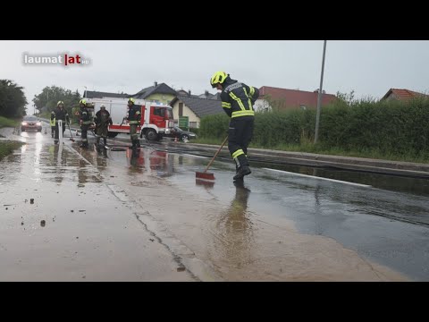 Unwetter sorgen dritten Tag in Folge für reihenweise Einsätze der Feuerwehren in Oberösterreich