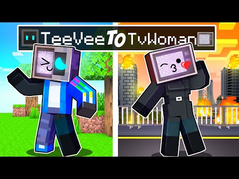 Transforming TeeVee into TV WOMAN in Minecraft!
