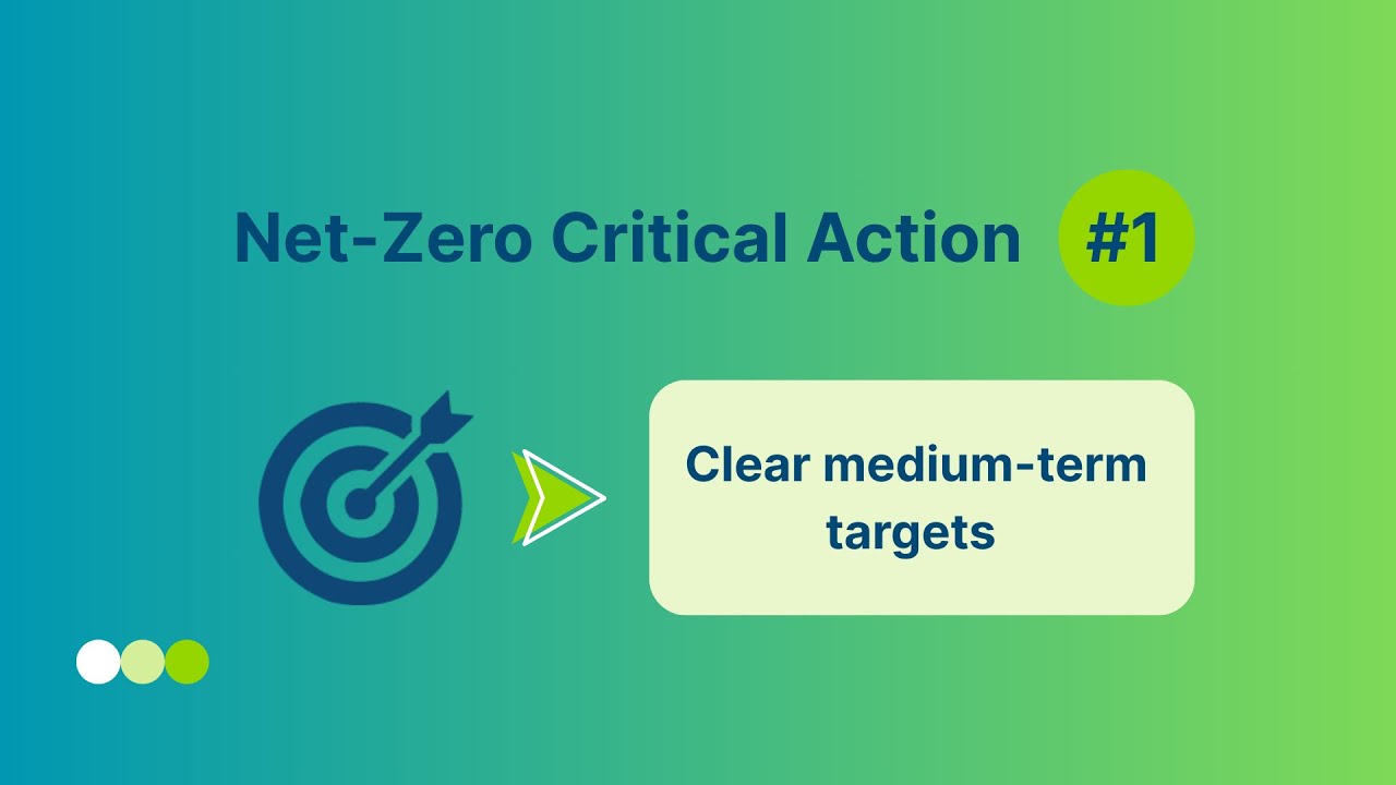 Critical action 1: Clear and binding net-zero targets