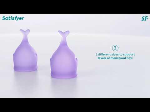 Видео Набор менструальных чаш Satisfyer Feel secure Menstrual Cup dark green