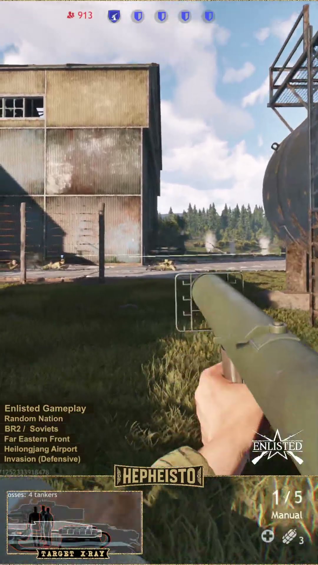 Anti Tank Gunner eliminates Tank Chi-Ha Short Gun with M1 Bazooka