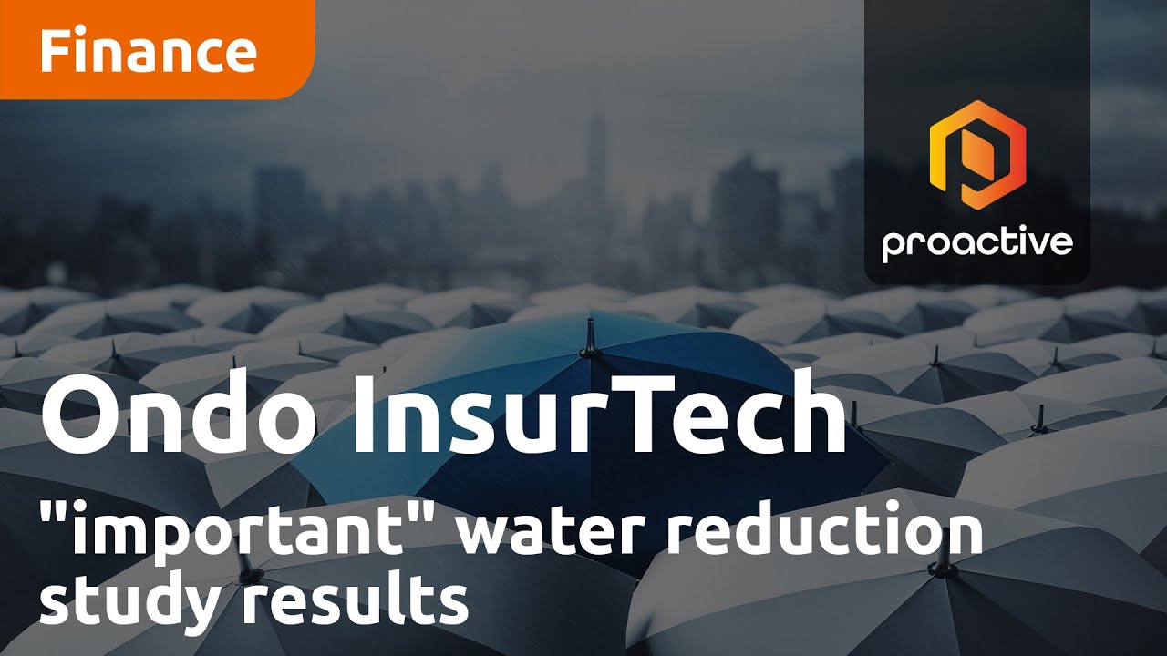 Ondo InsurTech to present "important" water reduction study results