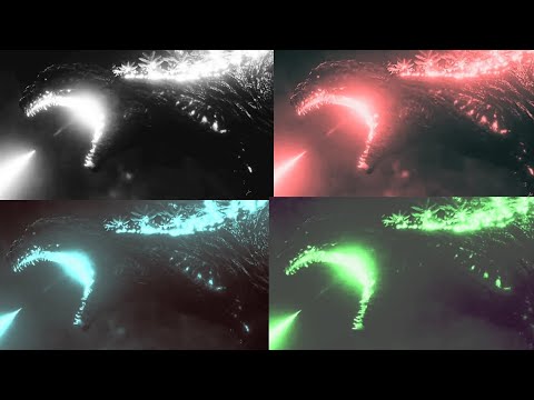 Shin Godzilla with Different Atomic Breath Colours