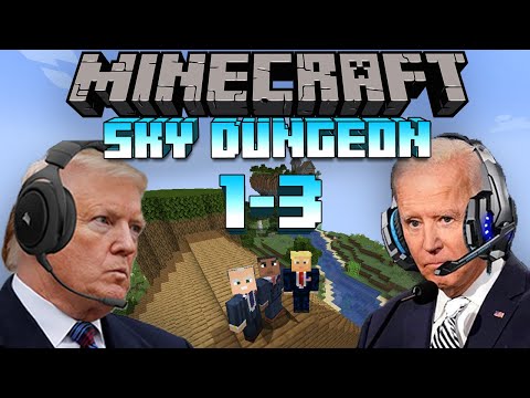 US Presidients Play Minecraft Sky Dungeon 1-3