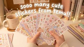 Huge TEMU Stationery Haul: I Went Overboard on Stickers (But No Regrets!) 😂 ⋆˙⟡ ₊˚⊹♡