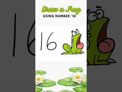 Let's draw a frog using number '16' | Kids drawing zone | Like • Share • Subscribe |