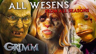 Every Wesen from Grimm (All Seasons Supercut) | Grimm