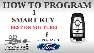 How To Program 1x Smart Key Ford / Lincoln