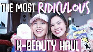 The Most RIDICULOUS Korean Beauty Haul Ever. feat. HeyitsFeiii