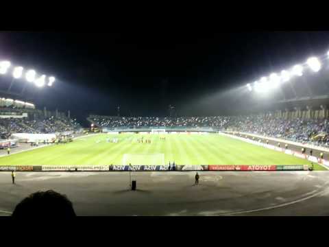 "RECIBIMIENTO O'HIGGINS DE RANCAGUA vs Lanus Copa Libertadores 2014 (HD)" Barra: Trinchera Celeste &bull; Club: O'Higgins