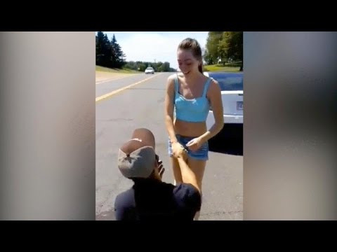 Woman stopped by police for surprise proposal