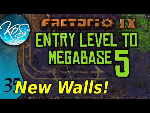 Factorio 1.X Entry Level to Megabase 5 - 35 - MAKING WALLS WHILE THE SUN SHINES! - Guide, Tutorial