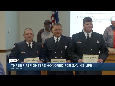 Three Winchester firefighters honored for rescuing 2-year-old boy in fire