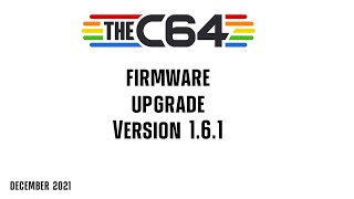 DEC 2021 C64 Mini TheC64 TheVIC20 Firmware Upgrade 1.6.1