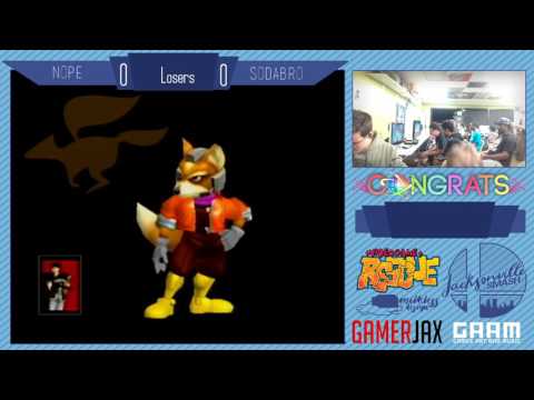 Jax Smash Weekly 1/19 - nope(Fox/Marth) Vs Soda Bro(Fox) - Melee Losers Finals