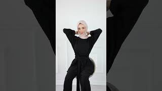 طرحة ربط من الخلف مع مطاط وردي فاتح