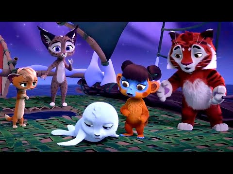 Leo and Tig 🦁 Bright White ✨ All episodes in row 🐯 Funny Family Animated Cartoon for Kids