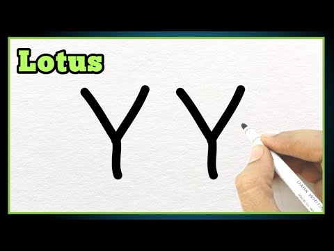 Beautiful Lotus 🪷 Drawing | How to Draw Lotus Flower with letter YY | Easy Flower Drawing | Drawing
