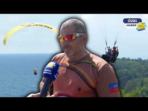 Antalya'da yamaç paraşütüne yerli ve yabancı turistlerden ilgi büyük