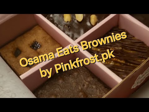 Osama Eats an assortment of brownies sent by Pink Frost!