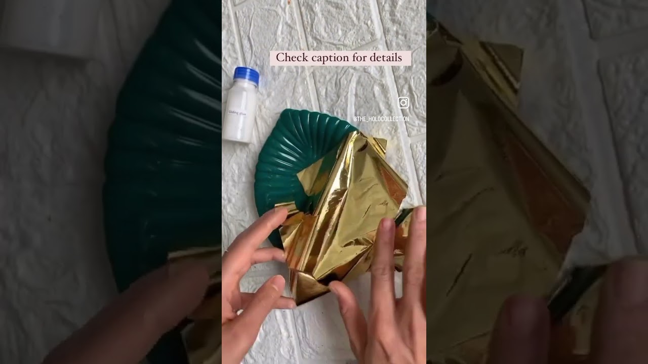 How to stick foil on any base. #resin #gold #diy