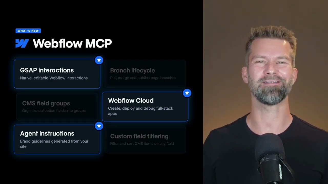 Webflow MCP Update: Native Interactions, Generated Agent Instructions & Webflow Cloud Deploys