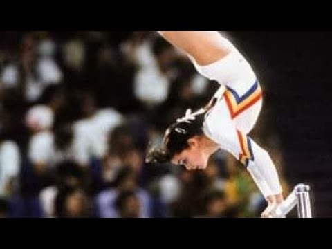 Simona Pauca -AA bronze medalist 1984 O.G, after a good UB exercise !