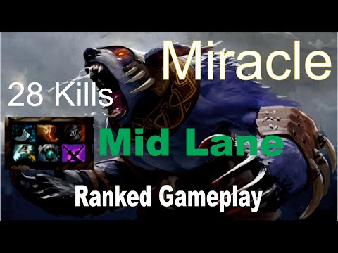 Miracle - Ursa  28 kills Mid lane Ranked match
