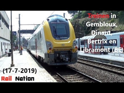 Treinen in Gembloux, Dinant, Bertrix en Libramont (BE) (17-7-2019)