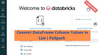 Convert DataFrame Column values to List | PySpark
