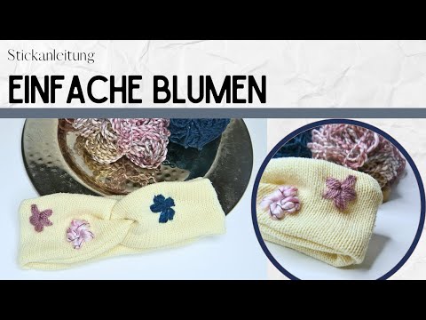 Flower embroidery for beginners | Learn to embroider for beginners | Embroidery on knitwear | Han...