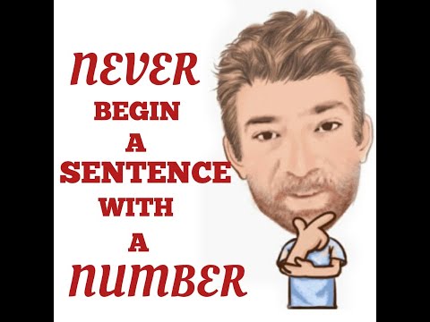 English Tutor Nick P Lesson (53) Never Begin a Sentence with a Numeral