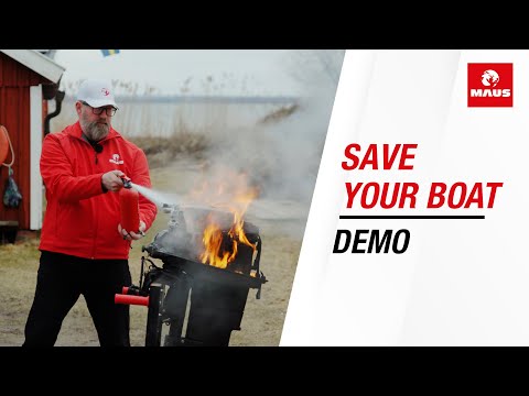 How to protect your boat engine from fire. MAUS Stixx Pro(Automatic fire suppressor).