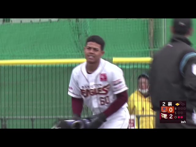 【ファーム】イーグルス・ワォーターズ璃海ジュミル 一塁線へ鋭いタイムリー3ベースヒット!! 2025年4月10日 東北楽天ゴールデンイーグルス 対 オイシックス新潟アルビレックスBC