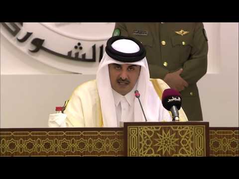 خطاب سمو الامير في افتتاح الدورة الـ45 لمجلس الشورى