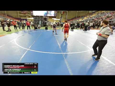 2024 Junior Boys Folkstyle Nationals: Everett Mcclelland vs Ashton Honnold: 215 Ibs 7th Place Bout