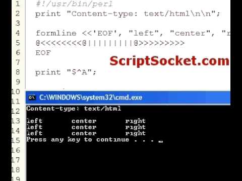 Perl Tutorial 76 - Formats: Low-Level Formatting - Formline