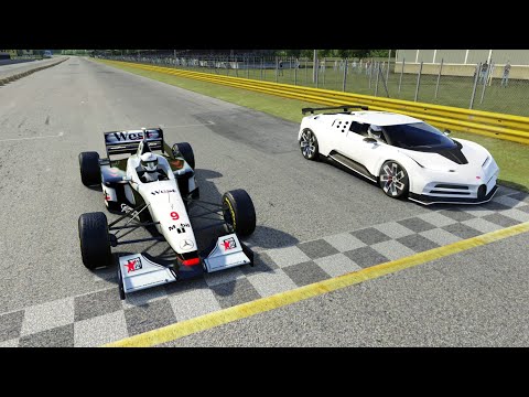 1997 F1 McLaren MP4/12 Mika Hakkinen vs 2020 Bugatti Centodieci at Monza Full Course