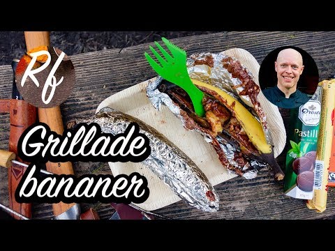 Grillade bananer med choklad