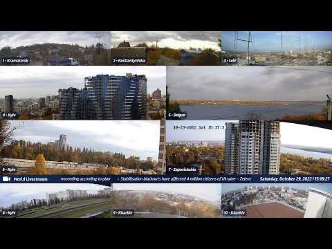 Live views from Ukraine 10/29/2022 A - Kramatorsk, Kharkiv, Kyiv, Zaporizhzhia and other cities