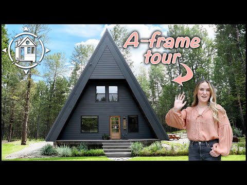 Young woman's modern luxury a-frame! Built on a budget