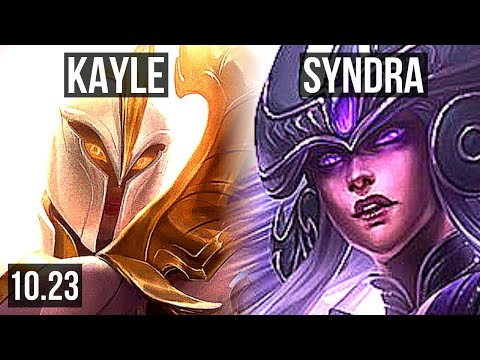 KAYLE vs SYNDRA (MID) | 22/3/9, 8 solo kills, Legendary, 800+ games | EUW Master | v10.23