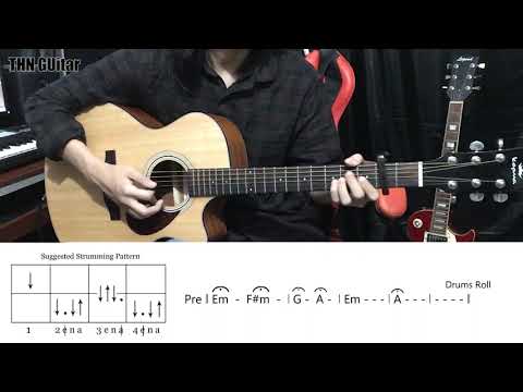 အာဇာနည် - ယဉ်ယဉ်လေးရူး Full guitar playthrough (with solo) (Ic acoustics live version)