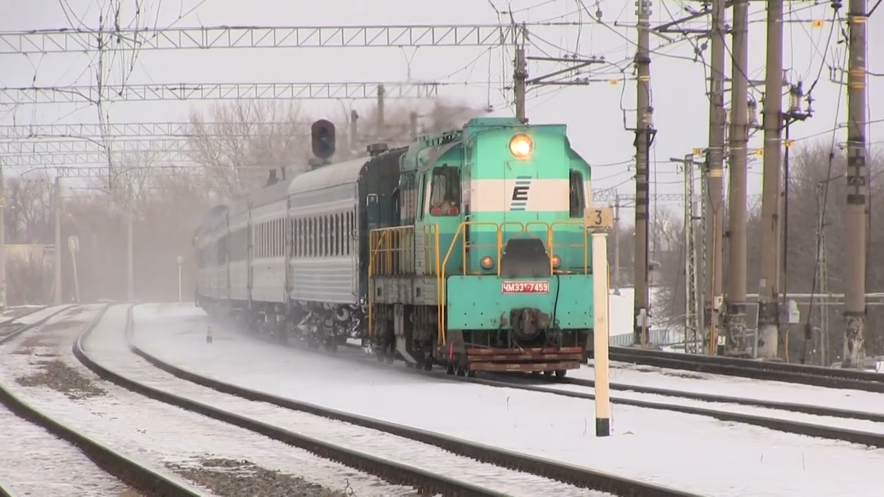 Тепловозы ЧМЭ3т-7459 и ТЭП70-0320 / CME3t-7459 and TEP70-0320