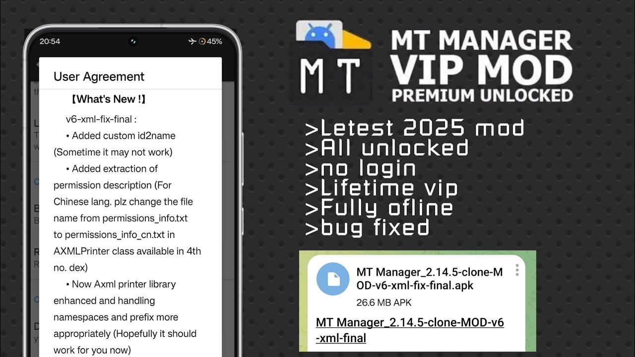 MT Manager 2.14.5 clone MOD v6 xml fix final version || 2025 letest Mt VIP
