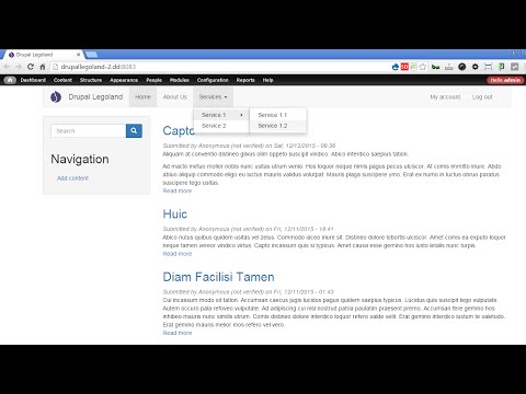 Drupal 7 - Bootstrap Theme 3.x - Part 3 -  Multilevel submenus with hover