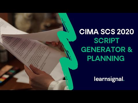 CIMA SCS - Shinepodd - Feb 2020 - Script Generator & Planning | Learnsignal