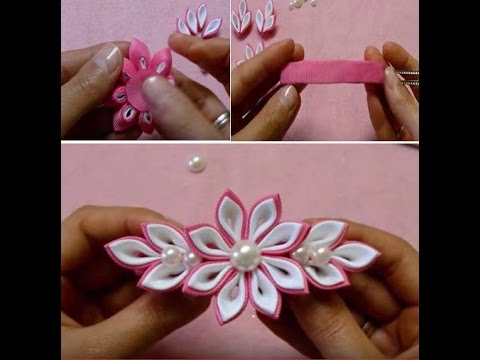how to make ribon flowers