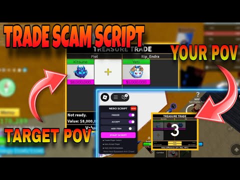[👁TARGET POV👁] TRADE SCAM SCRIPT | BLOX FRUITS BEST SCRIPT | TRADE FREEZE | 🐉