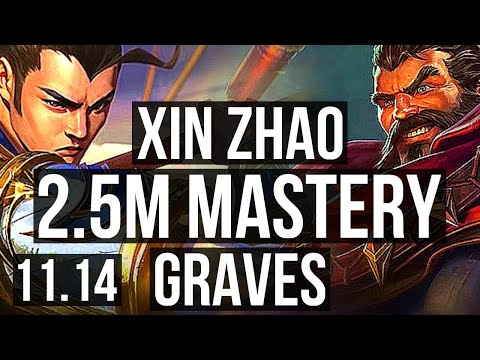 XIN ZHAO vs GRAVES (JUNGLE) | Rank 3 Xin, 11/1/5, 2.5M mastery, Legendary | TR Challenger | v11.14